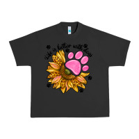 Pigment Black life is better with dogs Urban Heavy Tee - NancyCooperArtShop