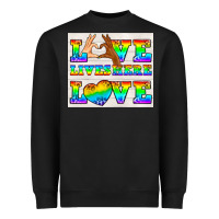 Black Western LGBTQ+ Love Lives Here Tumbler Heavyweight Sweatshirt - BundleAndBundleShop