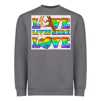 Western Lgbtq+ Love Lives Here Tumbler Heavyweight Sweatshirt | Teevron