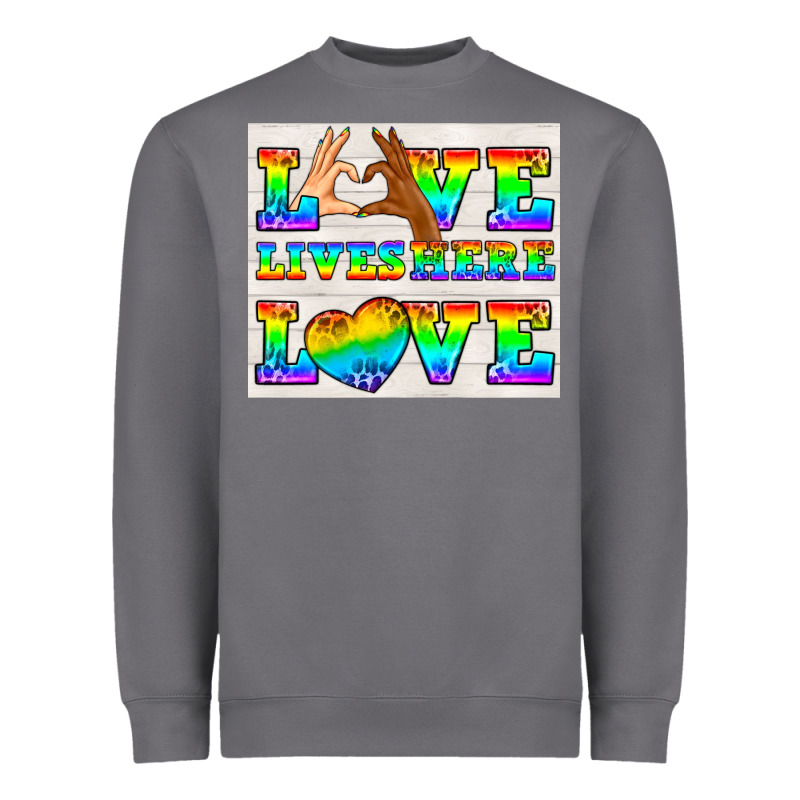 Western Lgbtq+ Love Lives Here Tumbler Heavyweight Sweatshirt by BundleAndBundleShop | Teevron