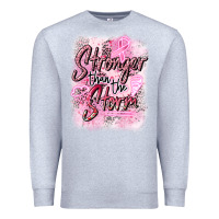 Heather Grey stronger than the storm Premium Sweatshirt - CowGirlArtShop