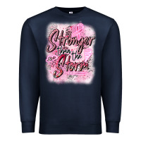 Navy stronger than the storm Premium Sweatshirt - CowGirlArtShop