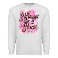 Oatmeal Heather stronger than the storm Premium Sweatshirt - CowGirlArtShop