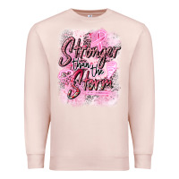 Pale Pink stronger than the storm Premium Sweatshirt - CowGirlArtShop