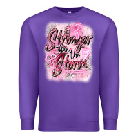 Purple stronger than the storm Premium Sweatshirt - CowGirlArtShop