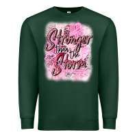 Sports Green stronger than the storm Premium Sweatshirt - CowGirlArtShop