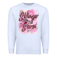 White stronger than the storm Premium Sweatshirt - CowGirlArtShop