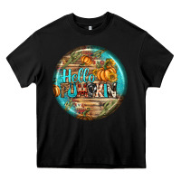 Black hello pumpkin earrings Heavy Core Tee - BundleAndBundleShop