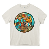 Cream hello pumpkin earrings Heavy Core Tee - BundleAndBundleShop