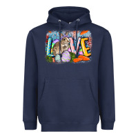 Navy love easter Heavyweight Hoodie - CowGirlArtShop