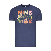 Vintage Denim nine is a vibe Vintage Tee - MaliasSmallBusiness