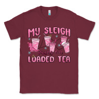 Burgundy my sleigh runs on loaded tea Classic Tee - MaliasSmallBusiness