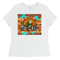 White jesus san judas Ladies Tee - JahusDesignShop