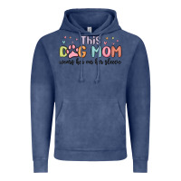 Vintage Denim this dog mom wears her heart on her sleeve Vintage Hoodie - MaliasSmallBusiness