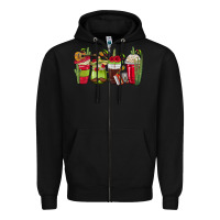 Black Mexico Coffee Cups Zipper Hoodie - texasbilliewilder