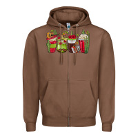 Chestnut Mexico Coffee Cups Zipper Hoodie - texasbilliewilder