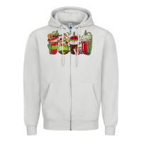 Dove Grey Mexico Coffee Cups Zipper Hoodie - texasbilliewilder