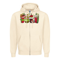 Sandshell Mexico Coffee Cups Zipper Hoodie - texasbilliewilder