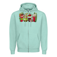 Seafoam Mexico Coffee Cups Zipper Hoodie - texasbilliewilder