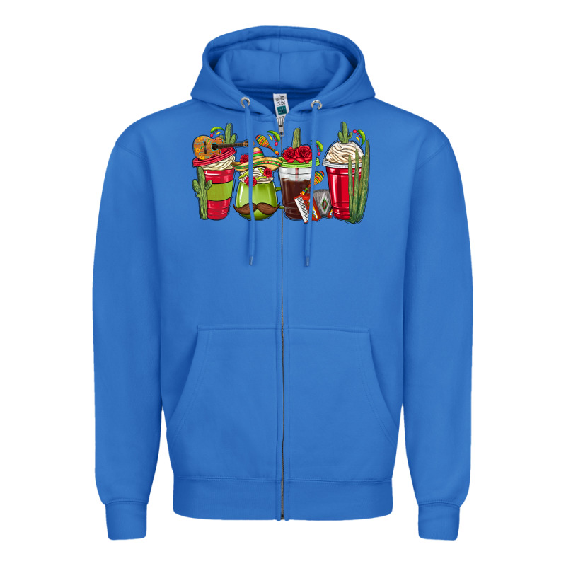 Mexico Coffee Cups Zipper Hoodie by texasbilliewilder | Teevron