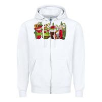 White Mexico Coffee Cups Zipper Hoodie - texasbilliewilder