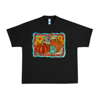 Black pumpkin sunflower Urban Heavy Tee - AdoDesignShop