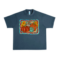 Midnight Navy pumpkin sunflower Urban Heavy Tee - AdoDesignShop