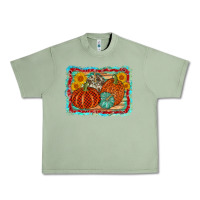 Oil Green pumpkin sunflower Urban Heavy Tee - AdoDesignShop