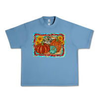 Pebble Blue pumpkin sunflower Urban Heavy Tee - AdoDesignShop