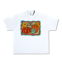White pumpkin sunflower Urban Heavy Tee - AdoDesignShop