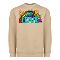 Mushroom Western LGBTQ+ Love Rainbow Heavyweight Sweatshirt - BundleAndBundleShop