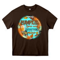 Chocolate Brown pumpkin spice and everythink nice earrings Heavy Core Tee - BundleAndBundleShop