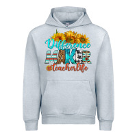 Heather Grey difference maker teacher life Urban Hoodie - BundleAndBundleShop