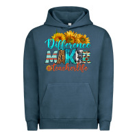 Pigment Midnight Navy difference maker teacher life Urban Hoodie - BundleAndBundleShop
