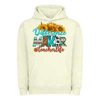 Pigment Pistachio difference maker teacher life Urban Hoodie - BundleAndBundleShop