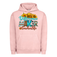 Pigment Salmon difference maker teacher life Urban Hoodie - BundleAndBundleShop