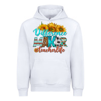 White difference maker teacher life Urban Hoodie - BundleAndBundleShop