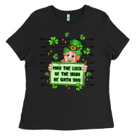 May The Luck Of The Irish Be With You Ladies Tee | Teevron