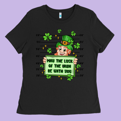 May The Luck Of The Irish Be With You Ladies Tee Designed By Artiststas