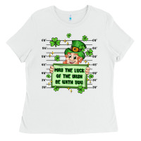 White may the luck of the irish be with you Ladies Tee - Artiststas