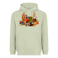 Matcha fall gnome truck Heavyweight Hoodie - CowGirlArtShop