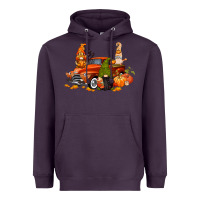 Plum fall gnome truck Heavyweight Hoodie - CowGirlArtShop