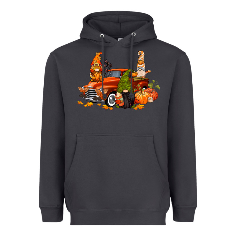 Fall Gnome Truck Heavyweight Hoodie by CowGirlArtShop | Teevron