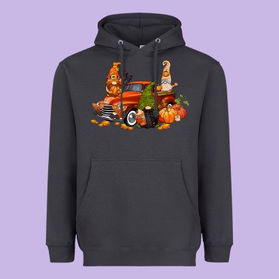 Fall Gnome Truck Heavyweight Hoodie Designed By Cowgirlartshop