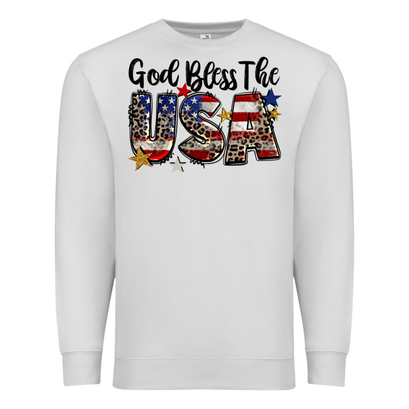 God Bless The Usa Premium Sweatshirt by CowGirlArtShop | Teevron