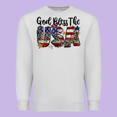 God Bless The Usa Premium Sweatshirt Designed By Cowgirlartshop