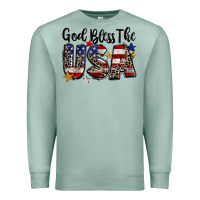 Seafoam god bless the usa Premium Sweatshirt - CowGirlArtShop