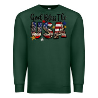 Sports Green god bless the usa Premium Sweatshirt - CowGirlArtShop
