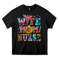Black wife mom nurse Heavy Core Tee - AdoDesignShop