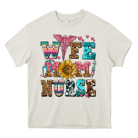 Cream wife mom nurse Heavy Core Tee - AdoDesignShop